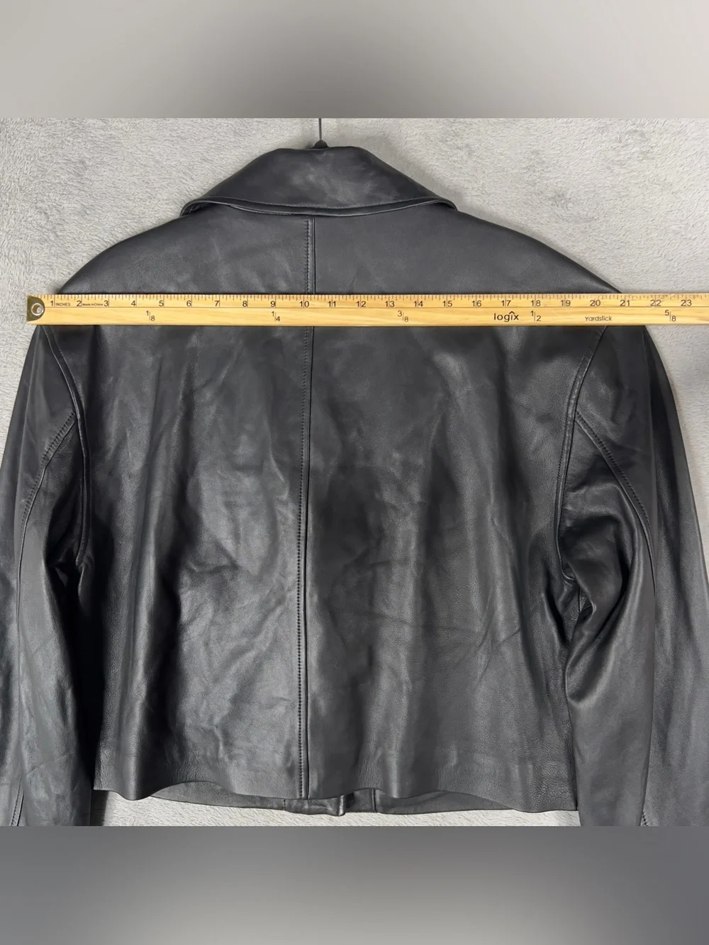 Kate Spade NY 100% Lamb Leather Cropped Motorcycle Jacket Women's XL Black
